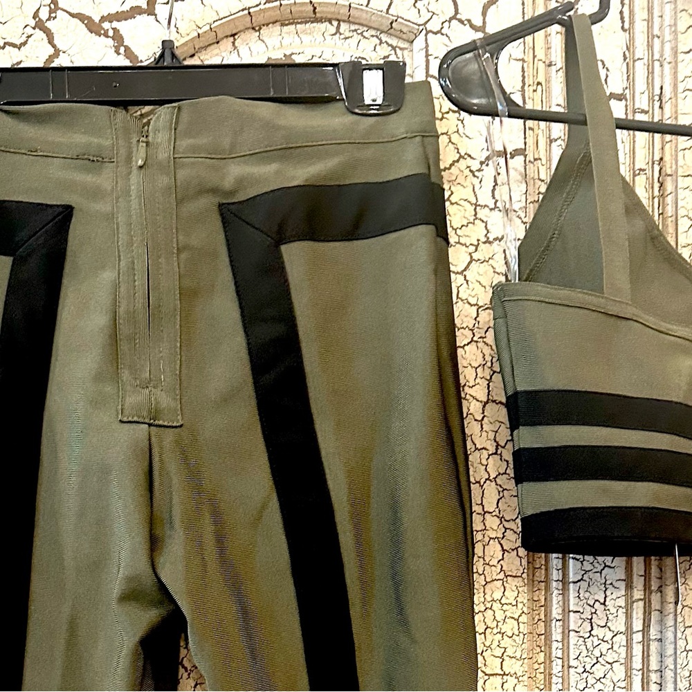 Fashion Nova Matching Olive Pants Set - Picture 13 of 16